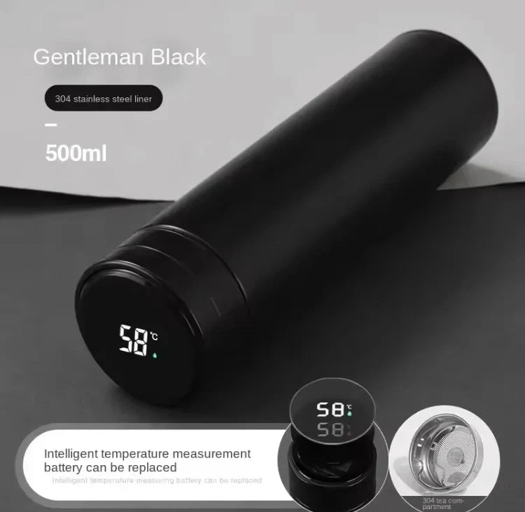 500ML Smart Water Bottle with LED Temperature Display – Stainless Steel Vacuum Insulated Thermos Flask for Hot & Cold Drinks in Pakistan