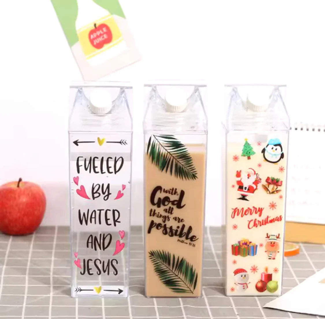 1000ml Transparent Milk Bottle – Portable Juice Thermos & Detox Water Bottle