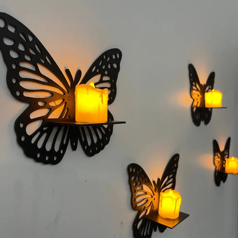 Butterfly Wooden Shelf – Decorative Wall Mounted Organizer (6x8")