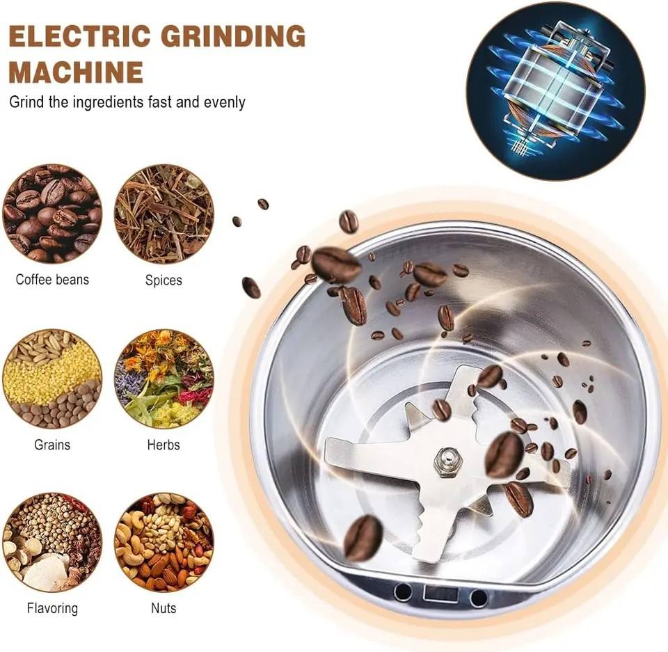 Imported Portable Mini Electric Metal Grinder – Powerful Kitchen Hand Grinder