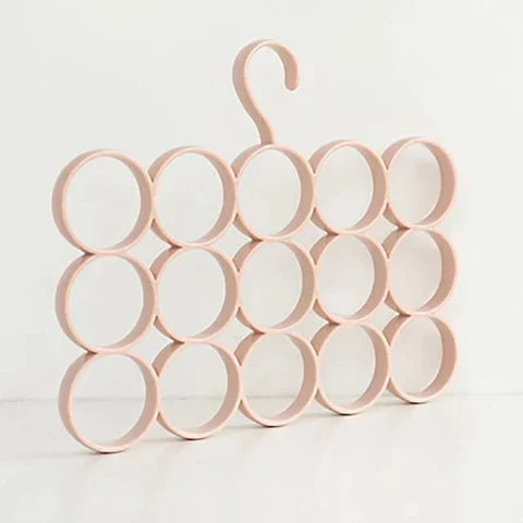 Premium 15-Ring Scarf Hanger – Multipurpose Closet Organizer for Scarves, Ties & Accessories in Pakistan