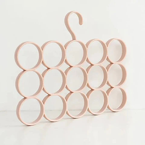 Premium 15-Ring Scarf Hanger – Multipurpose Closet Organizer for Scarves, Ties & Accessories in Pakistan