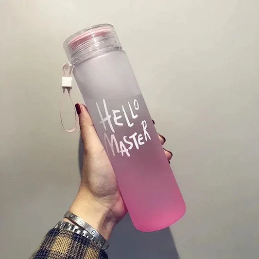 Hello Master 480ml Gradient Glass Water Bottle Pakistan