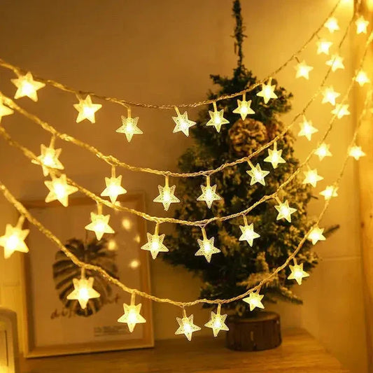 “LED Star Fairy String Lights 20 Stars 20ft Battery Operated Decorative Lights for Room and Party in Pakistan