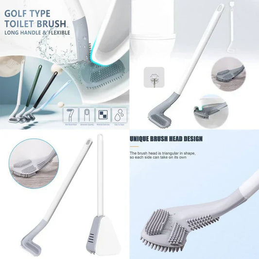 Silicone Hockey Toilet Brush – Flexible & Hygienic Bathroom Cleaning Tool