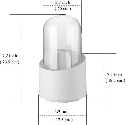 360° Rotating Makeup Brush Holder – Organizer Stand with Compartments