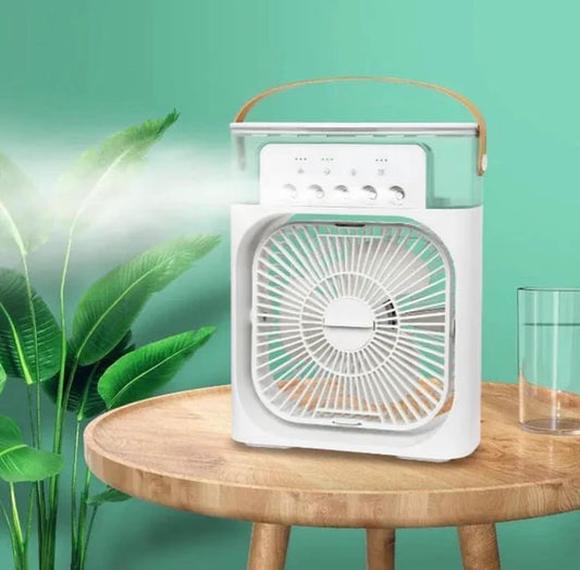 Portable Ice Cooler Mini Air Conditioner Fan – USB Mist Cooling Fan for Home, Office & Travel | Premium Quality