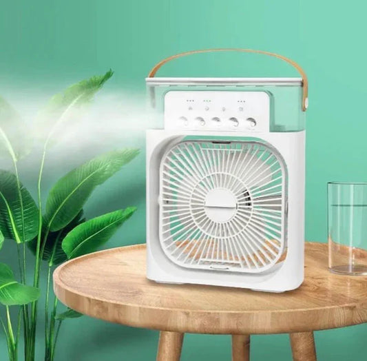Portable Ice Cooler Mini Air Conditioner Fan – USB Mist Cooling Fan for Home, Office & Travel | Premium Quality