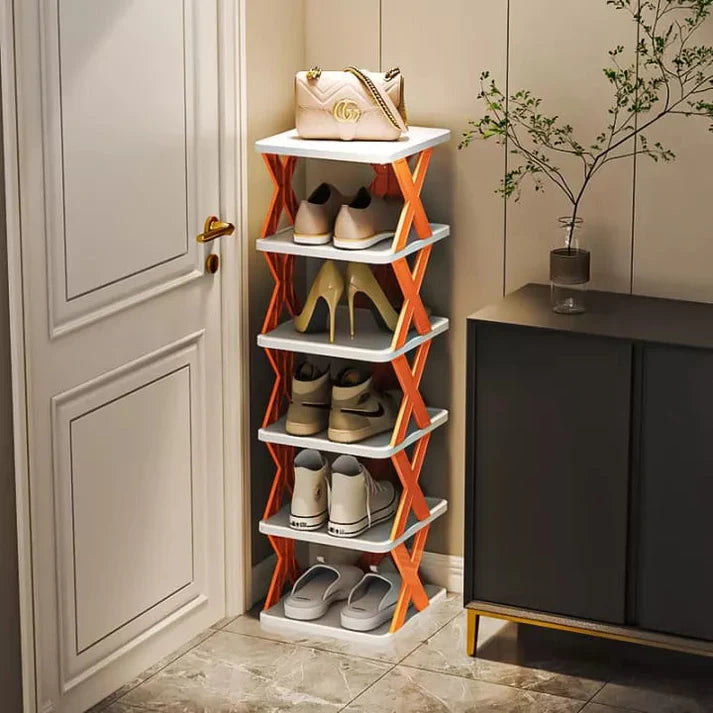 Premium Foldable X-Shape 5-Layer Shoe Rack for Home