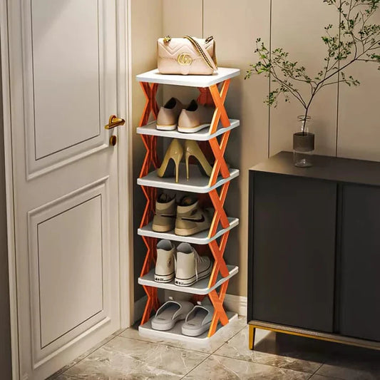 Premium Foldable X-Shape 5-Layer Shoe Rack for Home