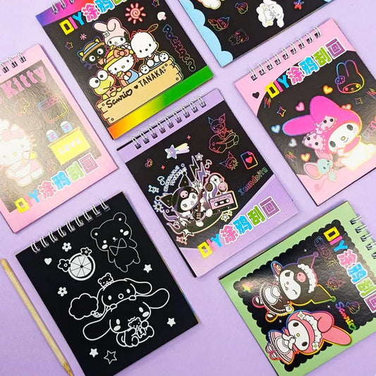 Sanrio Characters Scratch Painting Magic Book for Kids