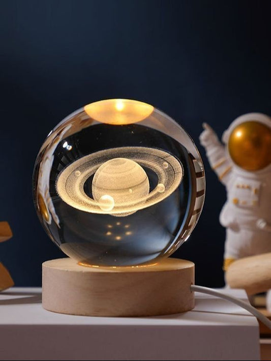 3D Crystal Ball Night Light – LED Desktop Decoration Lamp for Home & Office | Premium Quality