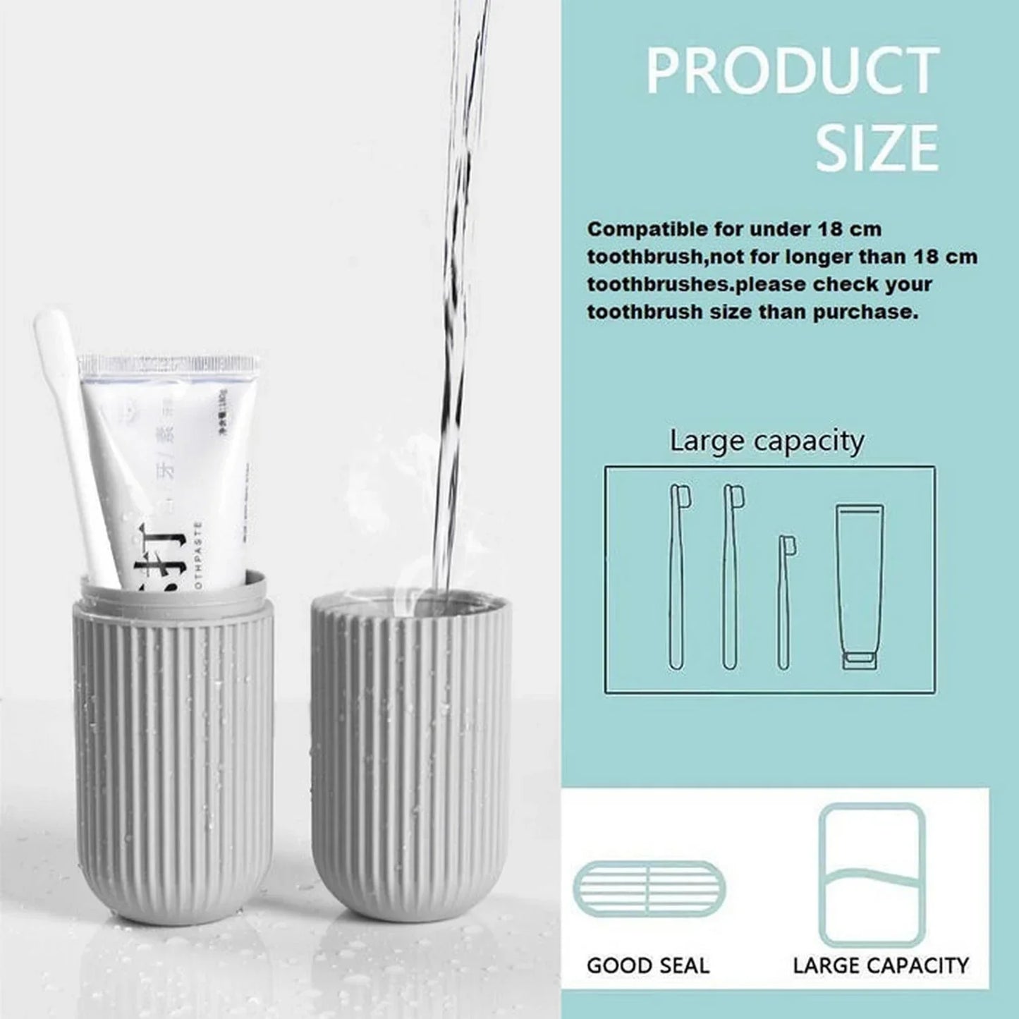 Travel Toothpaste & Toothbrush Holder – Large Size Portable Toothbrush Case Box for Travel & Home Use