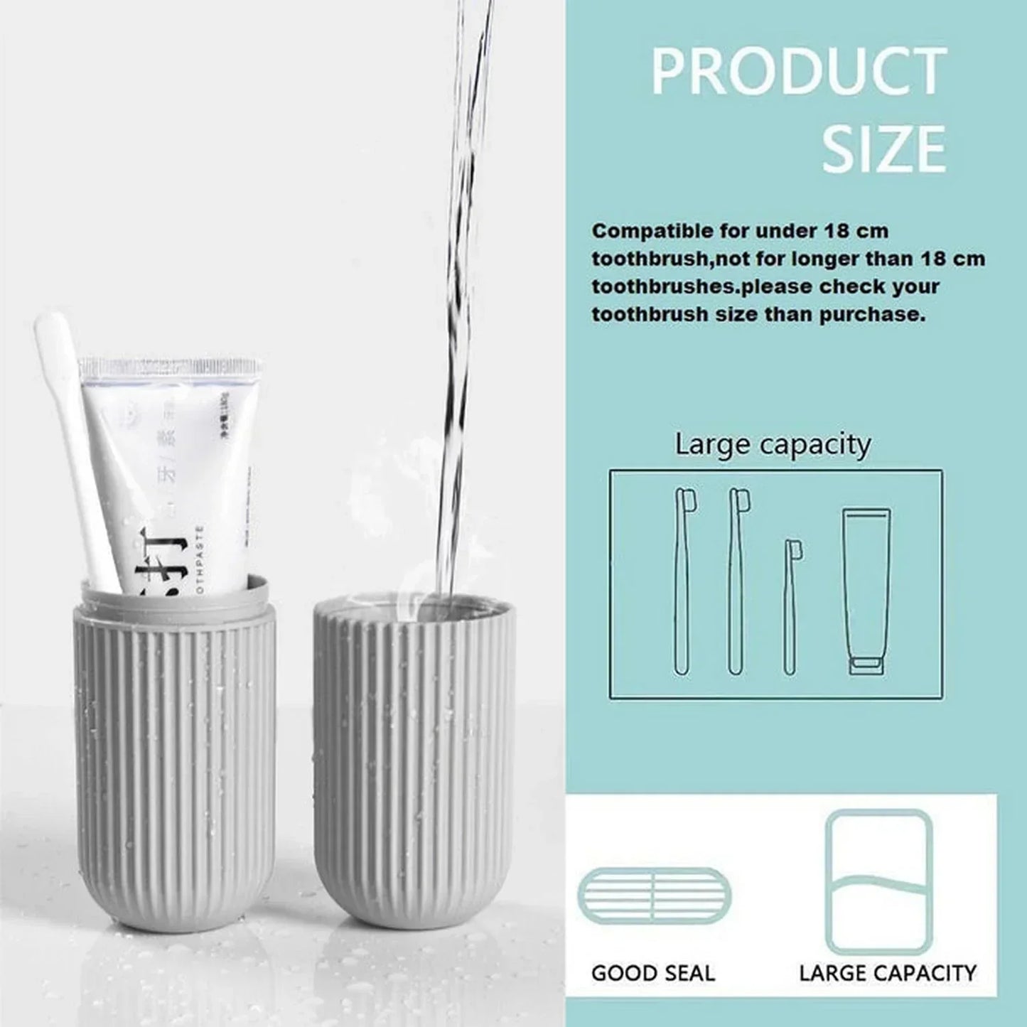 Travel Toothpaste & Toothbrush Holder – Large Size Portable Toothbrush Case Box for Travel & Home Use
