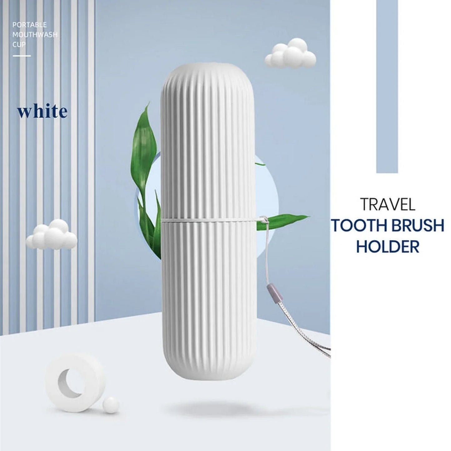 Travel Toothpaste & Toothbrush Holder – Large Size Portable Toothbrush Case Box for Travel & Home Use