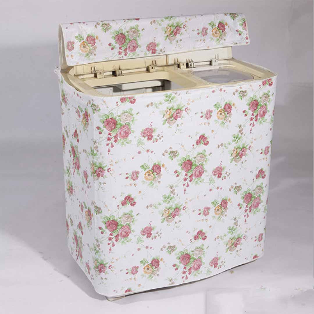Printed Waterproof & Dustproof Double Washing Machine Cover – Stylish & Durable