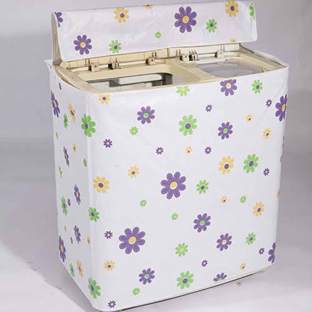 Printed Waterproof & Dustproof Double Washing Machine Cover – Stylish & Durable