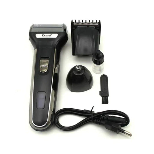 Kemei 3-in-1 Trimmer – Rechargeable Beard, Nose & Hair Grooming Kit in Pakistan