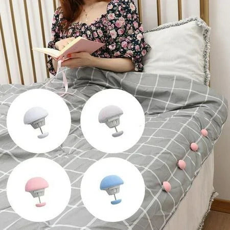 Pack of 4 Bedsheet Quilt Clips – Anti-Slip Grippers for Bed Covers & Duvets