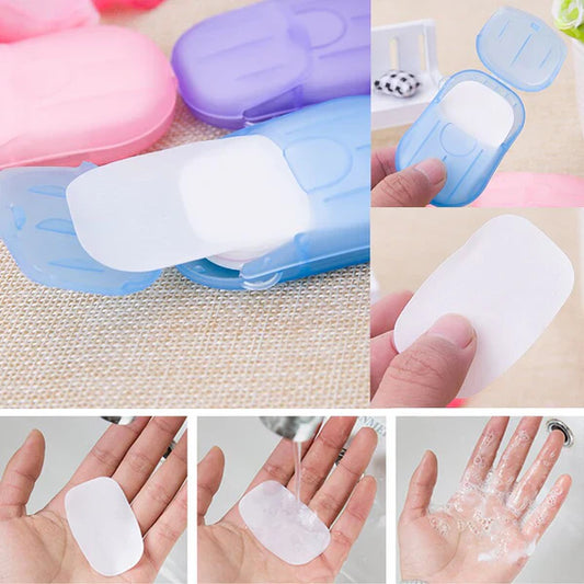 Portable Disposable Paper Soap (20 Sheets) – Travel-Friendly & Hygienic