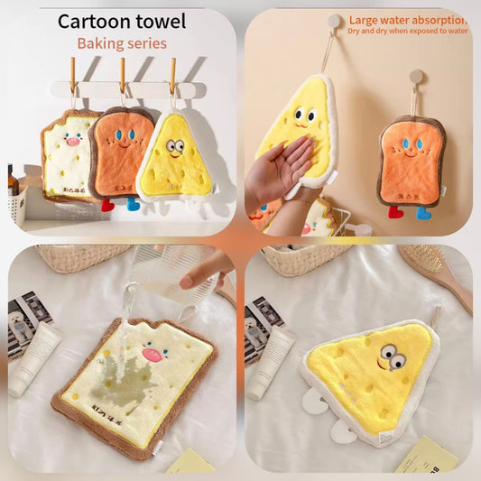 Cartoon Shape Double Thickness Absorbent Hand Towel – Soft & Cute Bathroom Towel