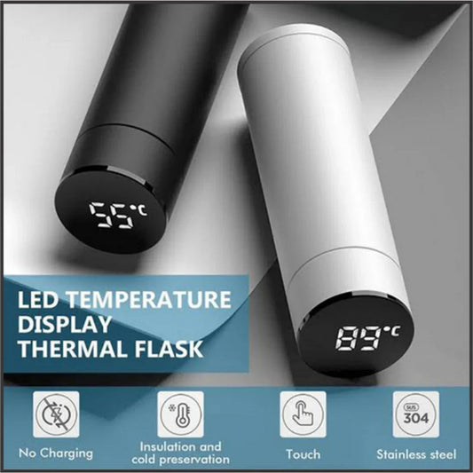 500ML Smart Water Bottle with LED Temperature Display – Stainless Steel Vacuum Insulated Thermos Flask for Hot & Cold Drinks in Pakistan