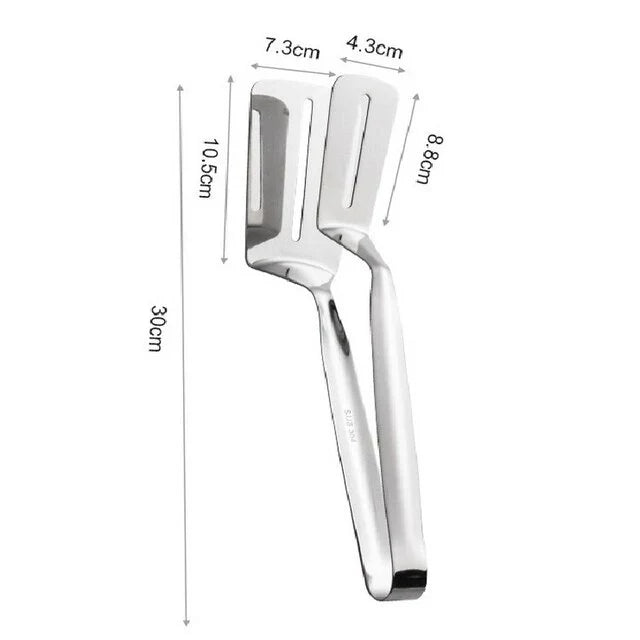 Stainless Steel Frying Spatula & Kitchen Serving Tong – Double-Sided Heat Resistant Cooking Tool