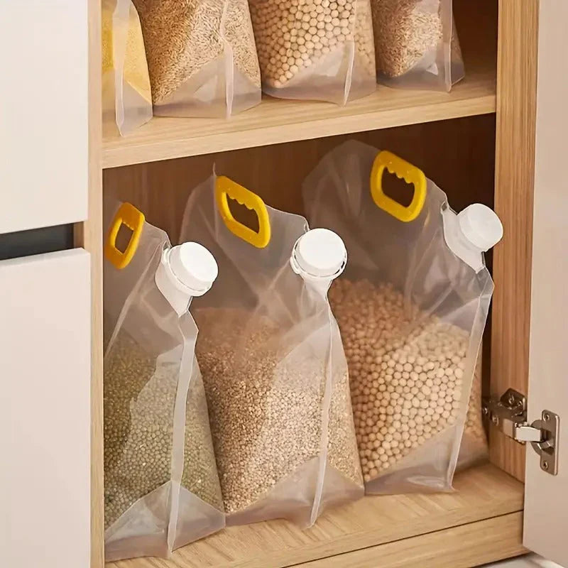 Sealed Storage Bags – Portable Transparent Food & Grain Storage Bags (2.5L & 5L)