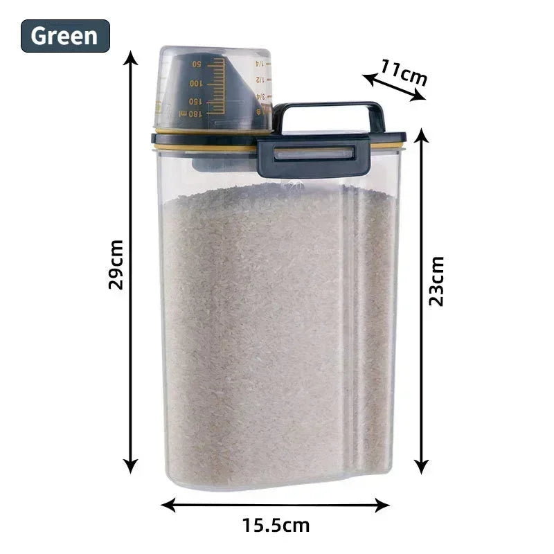 Airtight Food Storage Containers – 2.5L Cereal & Snack Kitchen Jars