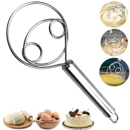 Dough Whisk Tool – Premium Stainless Steel Atta Maker Tool for Effortless Mixing at Home