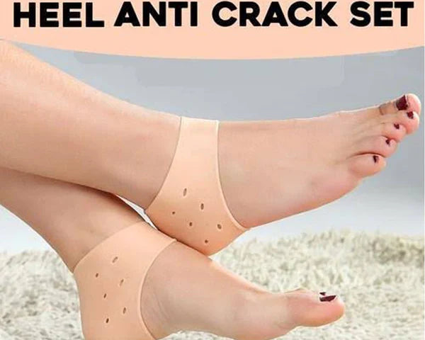 1 Pair Silicone Gel Heel Pad Socks – Pain Relief & Anti-Crack Heel Protector