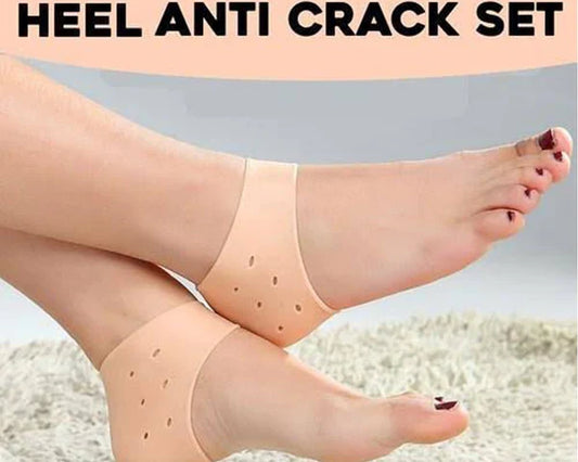 1 Pair Silicone Gel Heel Pad Socks – Pain Relief & Anti-Crack Heel Protector