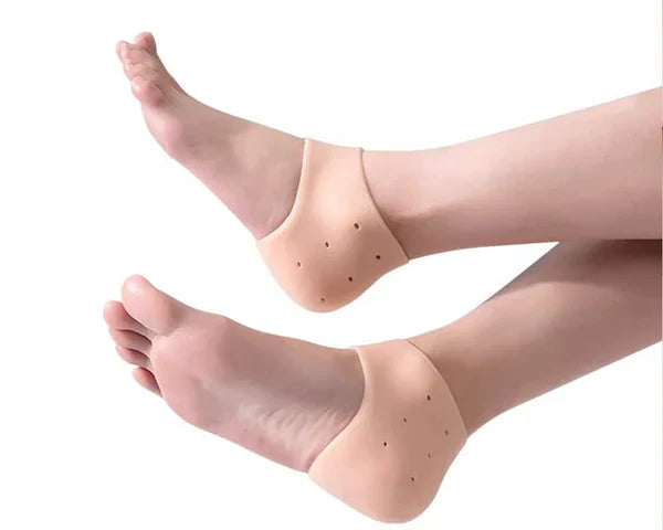 1 Pair Silicone Gel Heel Pad Socks – Pain Relief & Anti-Crack Heel Protector