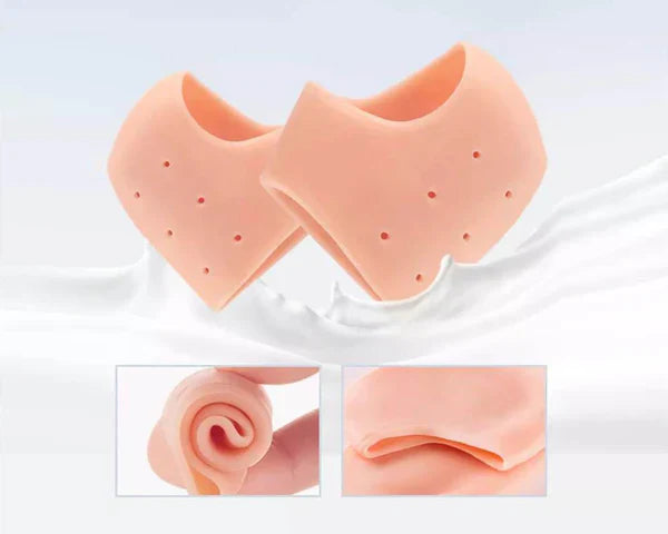 1 Pair Silicone Gel Heel Pad Socks – Pain Relief & Anti-Crack Heel Protector
