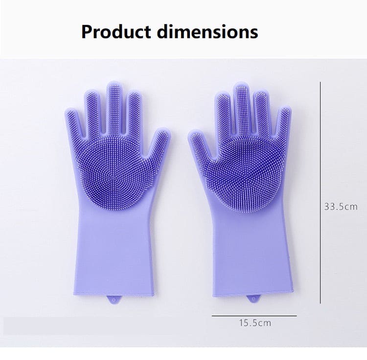 Premium Quality Silicone Washing Gloves – Hand Gloves for Dishwashing & Cleaning