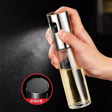 100ml Glass Oil Spray Bottle – Refillable Kitchen Mister for Cooking & BBQ