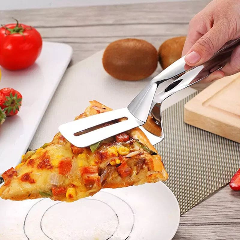 Stainless Steel Frying Spatula & Kitchen Serving Tong – Double-Sided Heat Resistant Cooking Tool
