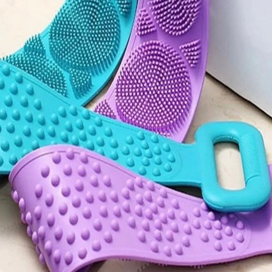Silicone Back Scrubbing Belt – Double-Sided Exfoliating Body Scrubber