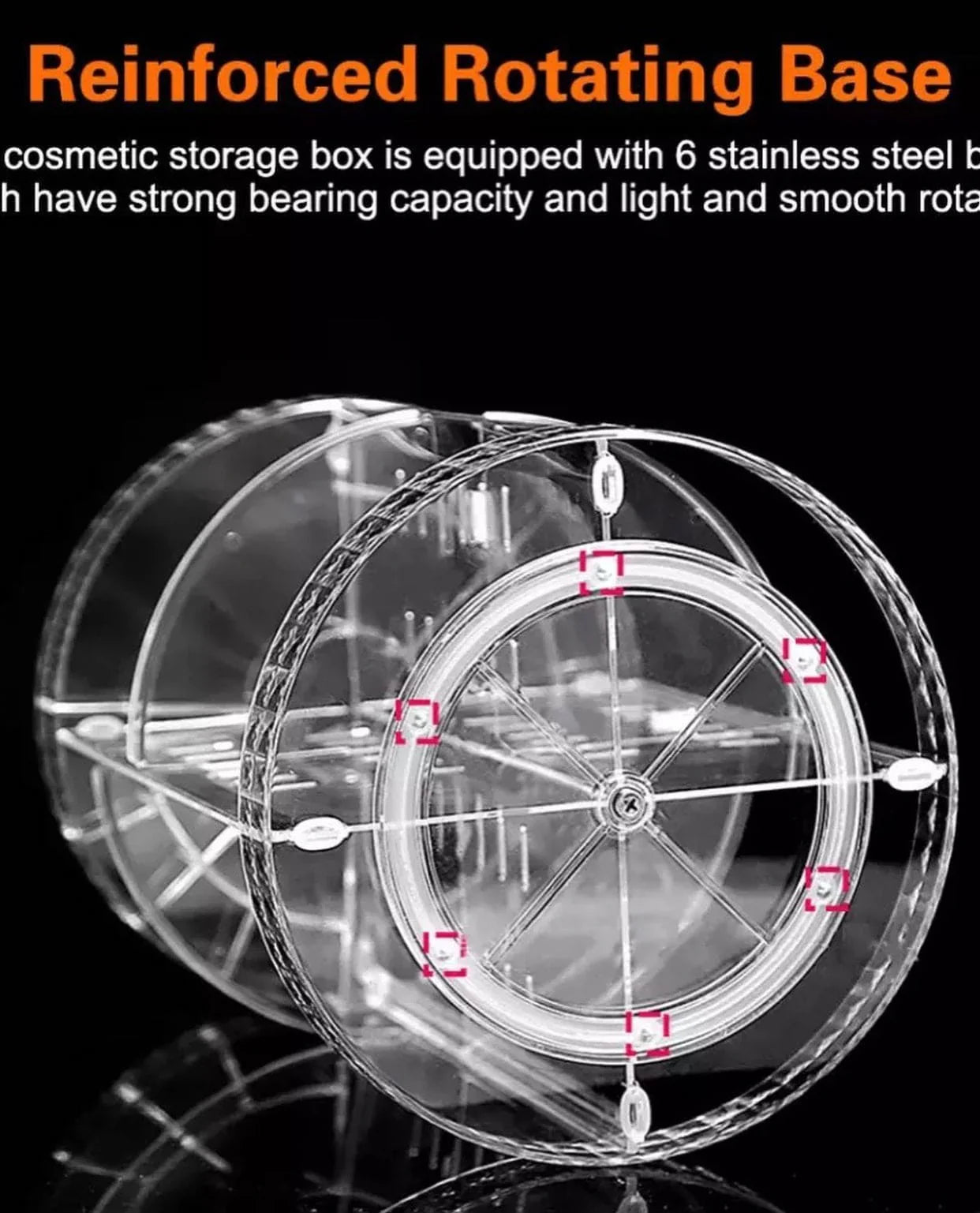 360° Rotating Makeup Organizer – Large Size | Cosmetic Storage Rack for Vanity & Dressing Table