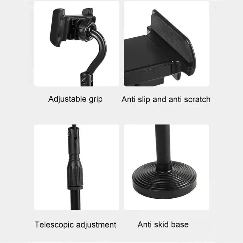 Premium Telescopic Mobile Tripod Stand – Adjustable Phone Holder | Portable Selfie Tripod with Universal Bracket