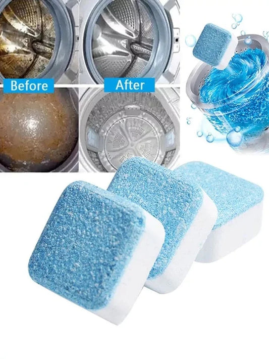 12 Pcs Washing Machine Cleaner Effervescent Tablets – Deep Cleaning Descaler & Deodorizer