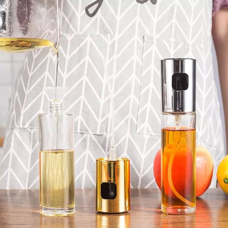 100ml Glass Oil Spray Bottle – Refillable Kitchen Mister for Cooking & BBQ