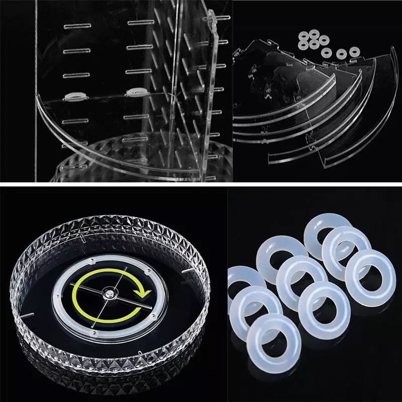 360° Rotating Makeup Organizer – Large Size | Cosmetic Storage Rack for Vanity & Dressing Table
