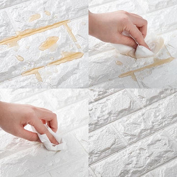 3D Brick Wall Stickers – Self-Adhesive Waterproof Wall Panels Wallpaper (70*77CM)