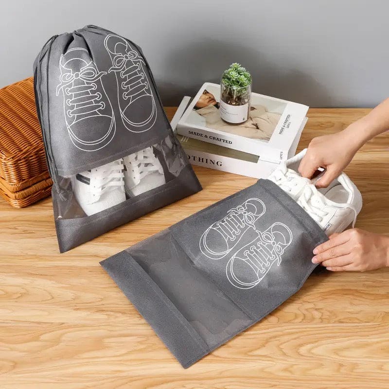 Printed Non-Woven Travel Shoe Pouch – Dustproof & Lightweight Organizer