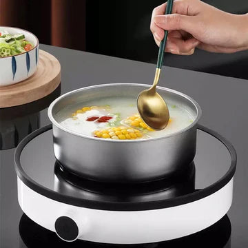 Set of 5 Stainless Steel Bowls with Lids – Multipurpose Storage & Serving