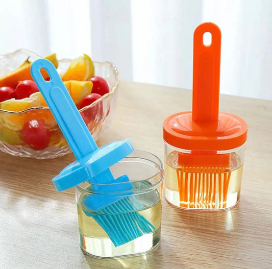 Silicone Oil Brush with Bottle – High Temperature Resistant, Easy Oil Dispensing