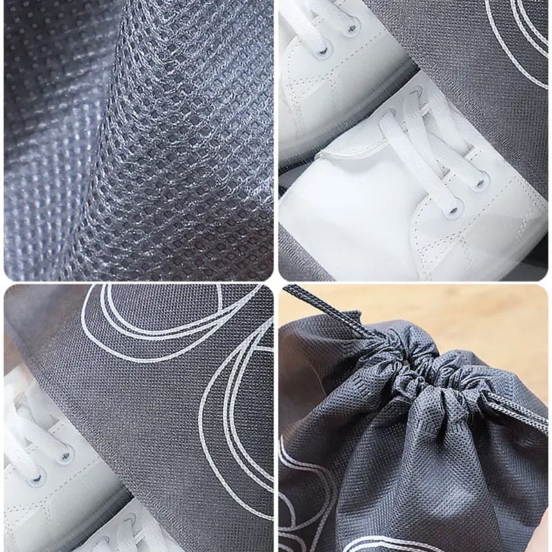 Printed Non-Woven Travel Shoe Pouch – Dustproof & Lightweight Organizer