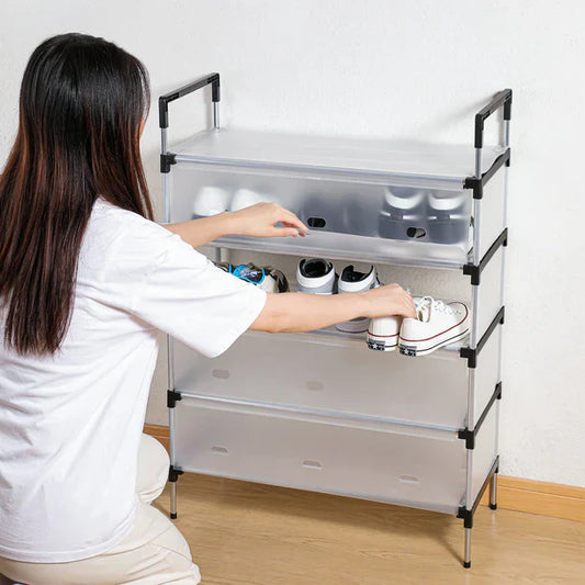 Premium 5-Layer Large Capacity Shoe Organizer – Dustproof Household Shoe Rack & Cabinet Storage Shelf