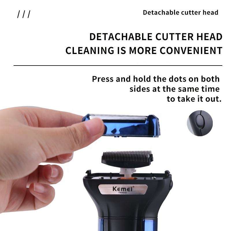 Kemei 3-in-1 Trimmer – Rechargeable Beard, Nose & Hair Grooming Kit in Pakistan